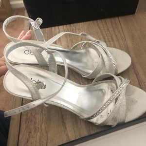Size 6 silver heels